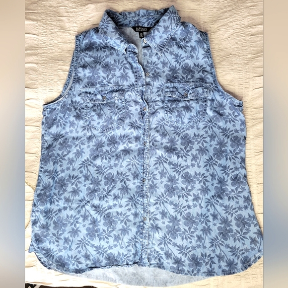 L/G Buffalo Blue women blouse without sleeves - Picture 1 of 10